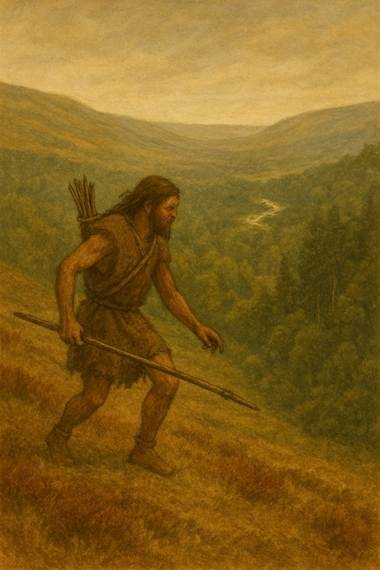 A painting of a person holding a spear
AI-generated content may be incorrect.